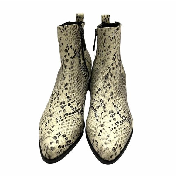 Blondo Women's NWT Elvina Snake Embossed Leather Waterproof Ankle Booties Sz 9.5 - Picture 5 of 9